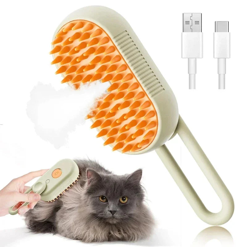 1~2pcs Steam Pet Brush 3-in-1 Massage Dog Steamy Brush Spray Beauty Tangled and Loose Hair Removal Cats Grooming Comb Dogs