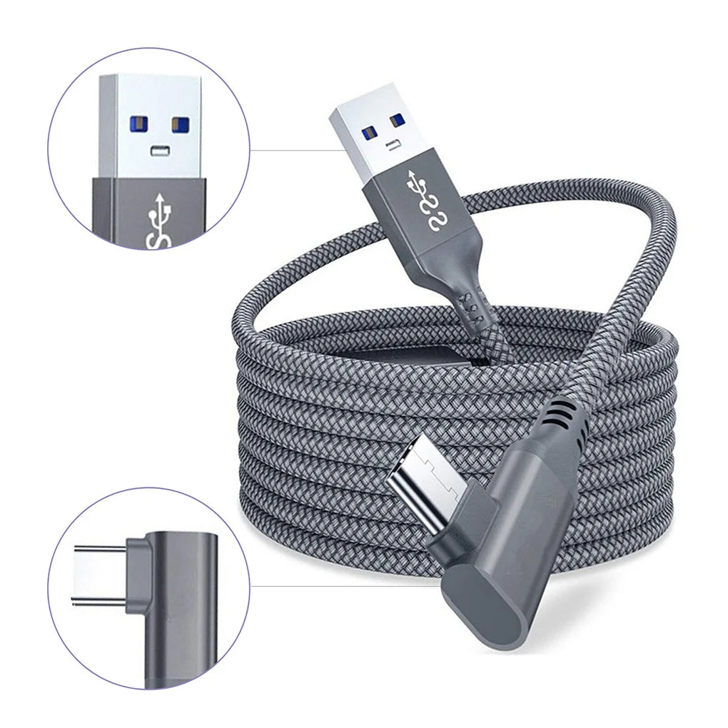 Link Cable 3 6 5M USB A To Type C For Oculus Quest 2 Quest2 Accessory Virtual Reality VR Glasses Smart 3D Helmet Headset Ocolus