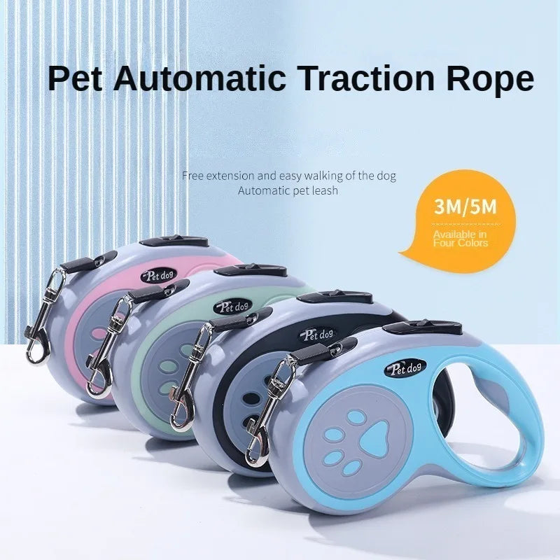 3/5M Nylon Dog Leash Automatic Retractable Durable Cat Lead Extending Puppy Walking Running Traction Roulette For Small Dogs