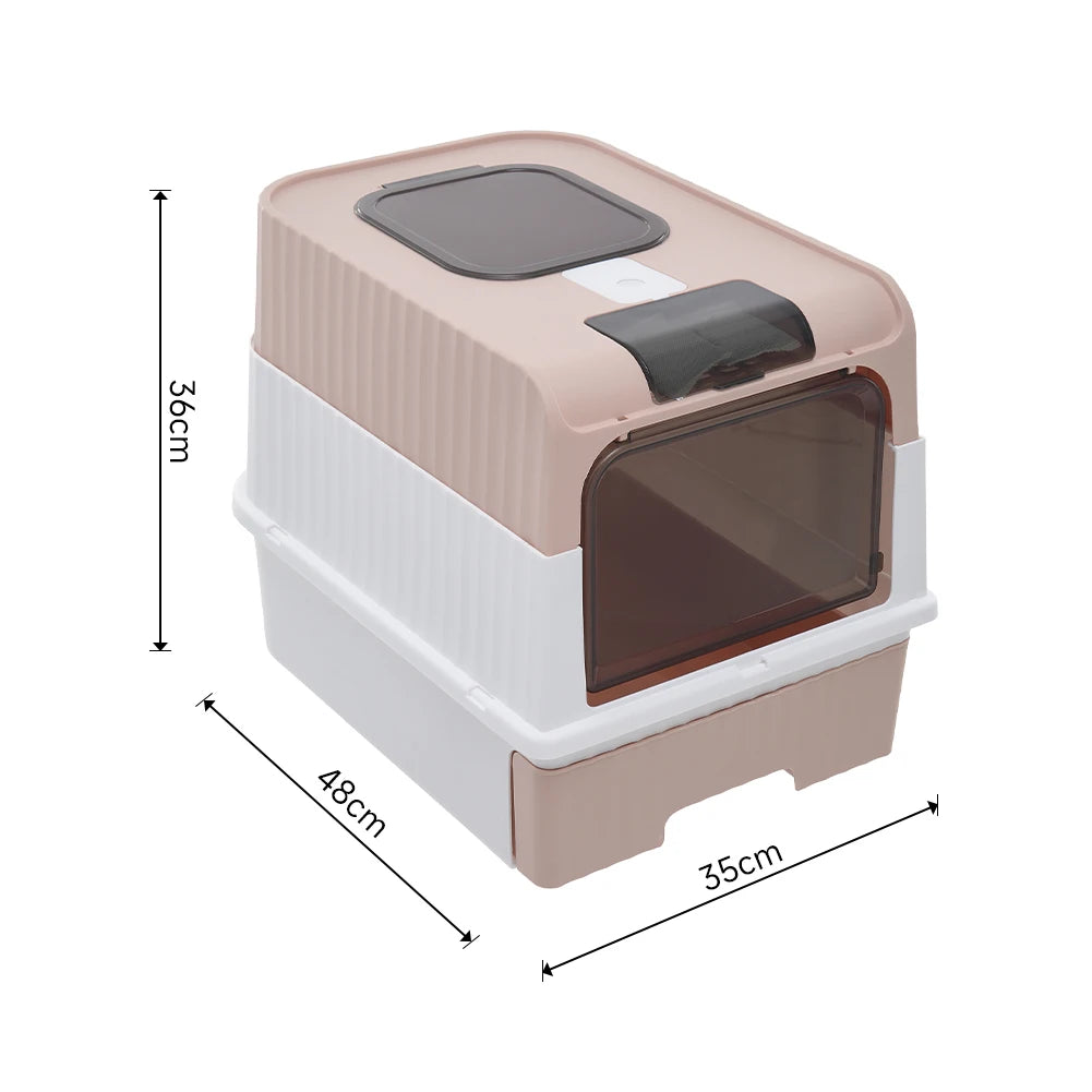 Fully Enclosed Cat Litter Box with UV Sterilization