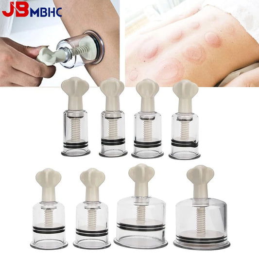 Vacuum Cupping Device Cupping Set Suction Cups Massage Physiotherapy Jars Manual Rotating Cupping Anti Cellulite Massager