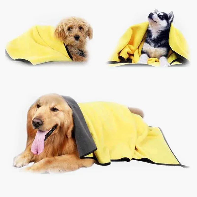 Quick-drying Pet Dog and Cat Towels Soft Fiber Towels Water-absorbent Bath Towel Convenient Pet Shop Cleaning Towel Pet Supplies